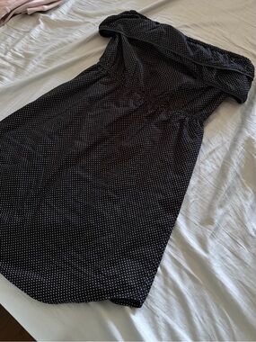 Roxy Black Strapless Polka Dot Dress